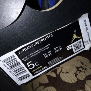 Baby Jordans23 gear,blue black,white blk shoe strings, trend color string switch